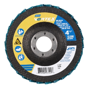 Norton® 77696097542 Non-Woven Flap Disc, 4-1/2 in Dia Disc, 7/8 in Center Hole, Very Fine Grade, Aluminum Oxide Abrasive, Type 27 Disc