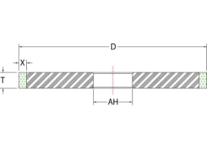 3M™ 7000045334 Resin Bond CBN Wheels and Tools, 76.2 mm Dia Wheel x 1.5 in THK Wheel, 0.7874 in Center Hole