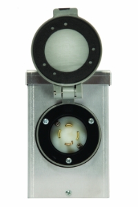 Generac® 6346 Inlet Box, 120, 240 V, 30 A, NEMA 3R NEMA Rating, Aluminum