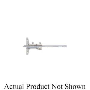 Mitutoyo 527-105 Metric Vernier Depth Gauge With Fine Adjustment, 0 to 1000 mm, 0.02 mm Graduation, Stainless Steel, Micro Lapped