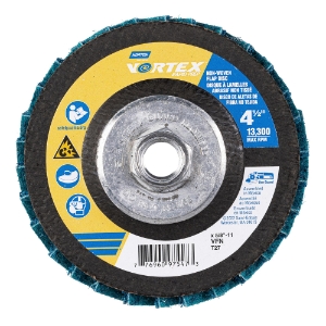 Norton® 77696097547 Non-Woven Flap Disc, 4-1/2 in Dia Disc, 5/8 in Center Hole, Very Fine Grade, Aluminum Oxide Abrasive, Type 27 Disc