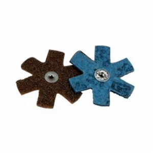 Scotch-Brite™ 7000120972 SR-ZA Star, 4 in Dia Star, Very Fine Grade, Aluminum Oxide Abrasive