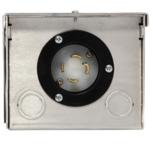 Generac® Power Systems 6343 GenTran Power Inlet Box, 125/250 V AC, 30 A, For Use With Portable Generator, 3R/L14-30 NEMA Rating, Aluminum