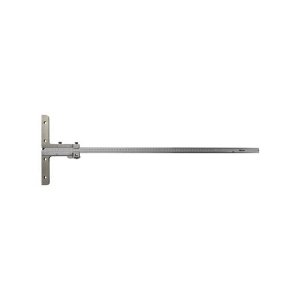Mitutoyo 527-104 Metric Vernier Depth Gauge With Fine Adjustment, 0 to 600 mm, 0.02 mm Graduation, Stainless Steel, Micro Lapped