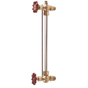 Apollo™ 2020500 20-200 Heavy Pattern Water Gauge, Regular Gauge Glass, 200 to 400 psi Working, 1/2 in MNPT Thread, Bronze